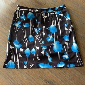 Monterey Club size 8 black and blue & white floral athletic skort